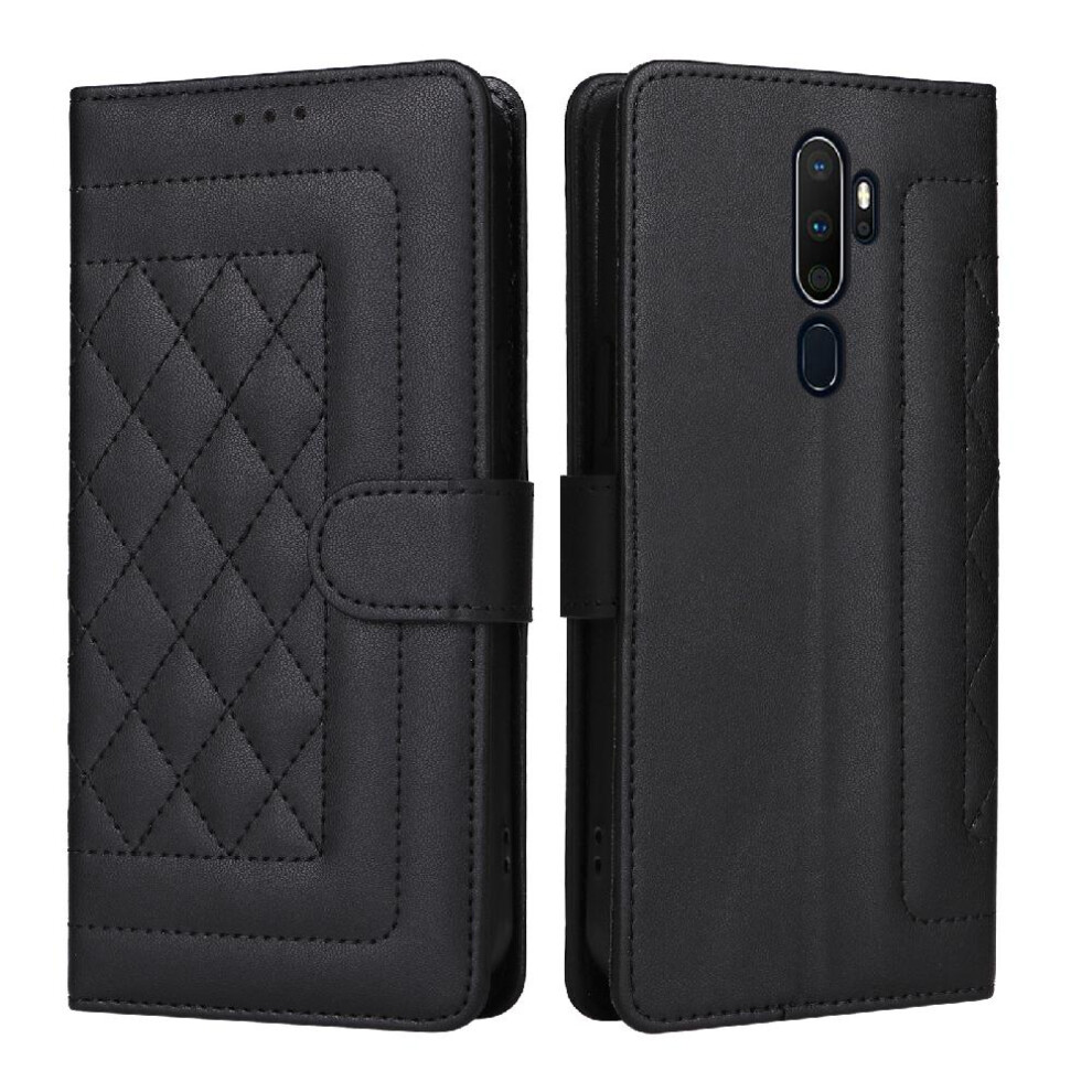 (Black) Flip Case For Oppo A9 2020/A5 2020 Flip Cover Leather Case Shockproof Simple Business Wallet Black 764762716097