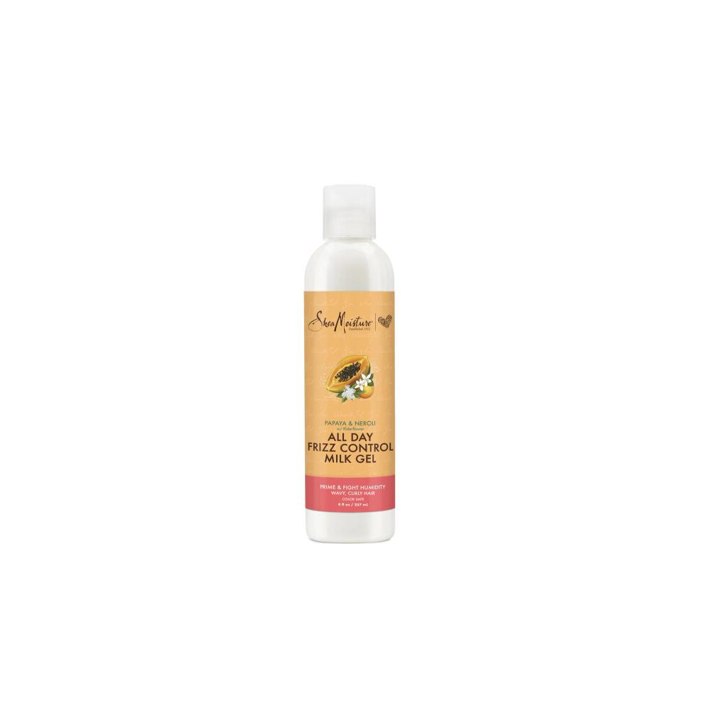 SheaMoisture Papaya & Neroli All Day Frizz Control Milk Gel for Wavy Curly Hair, Paraben Free Curl Gel 237ml