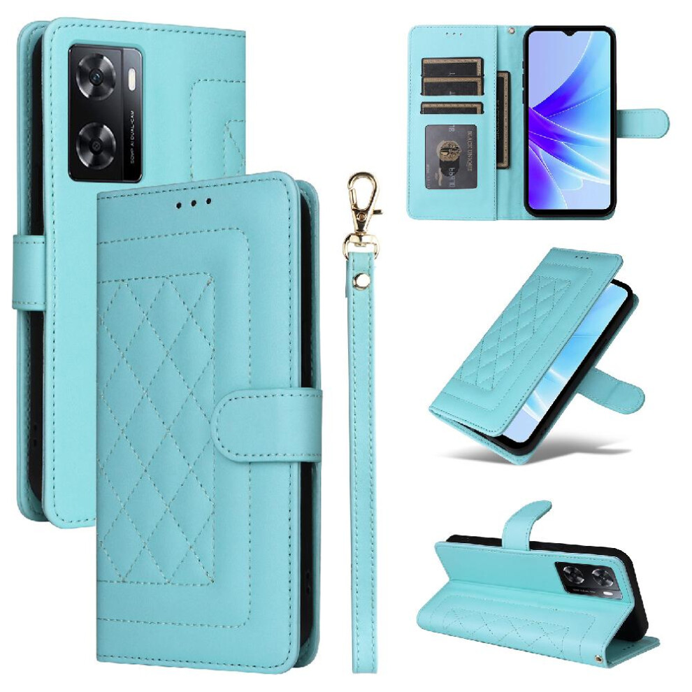 (Green) Flip Case For Oppo A57/A57s Wallet Shockproof Flip Cover Leather Case Simple Business Green 764762716196