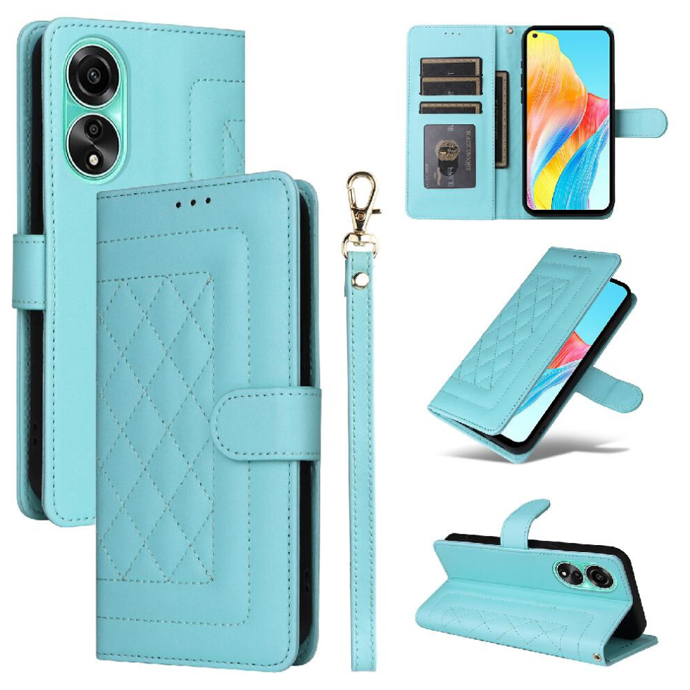 (Green) Flip Case For Oppo A78 4G Shockproof Flip Cover Leather Case Simple Business Wallet Green 764762716547