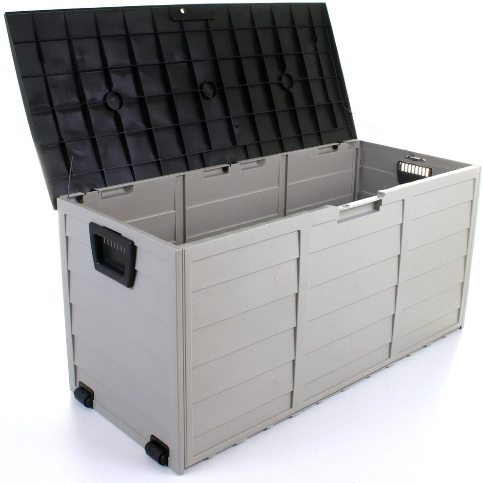 GARDEN STORAGE BOX OUTDOOR WATERPROOF DECK CONTAINER CHEST SHED