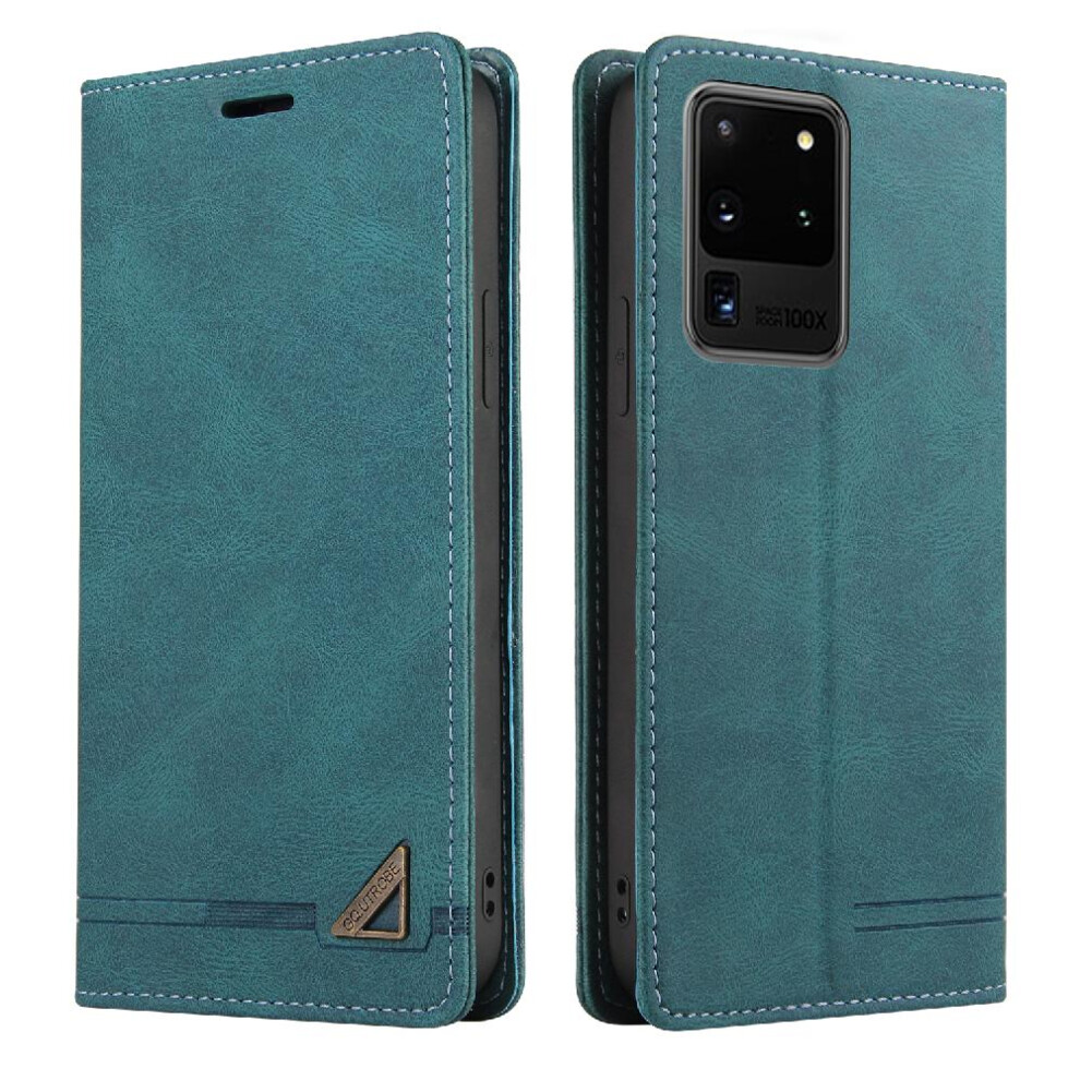 (Green) Case For Samsung Galaxy S20 Ultra Two Card Slots Premium Leather Kickstand Premium Leather Green 764762716943