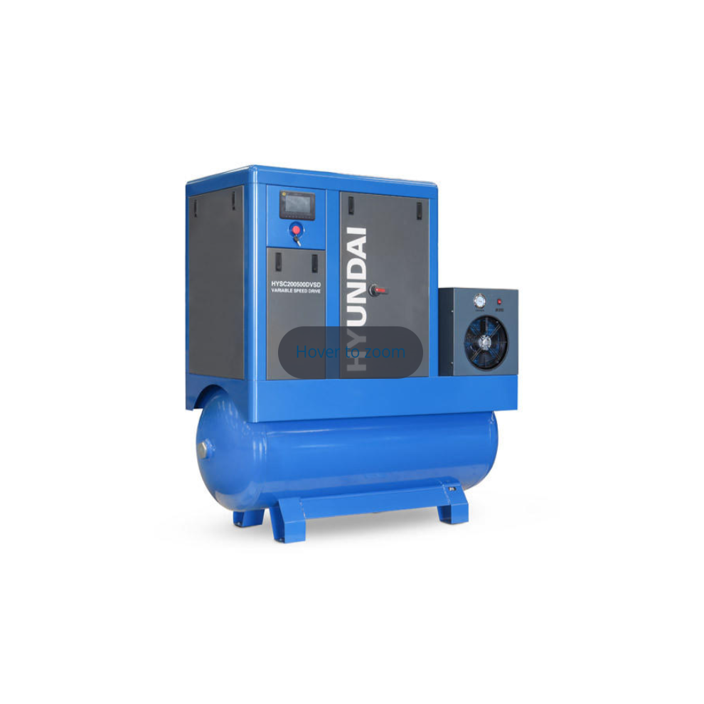 Hyundai 20hp 500L Permanent Magnet Screw Air Compressor with Dryer and Variable Speed Drive | HYSC200500DVSD