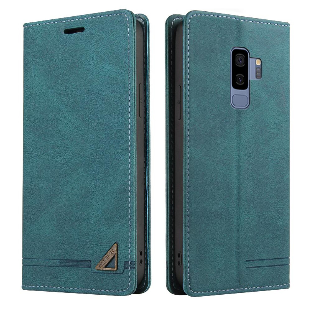 (Green) Case For Samsung Galaxy S9 Plus Premium Leather Premium Leather Two Card Slots Kickstand Green 764762717148