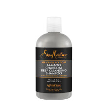 SheaMoisture African Black Soap Bamboo Charcoal Deep Cleansing Shampoo Enhanced Shine & Volume Sulfate Free Hair Cleanser