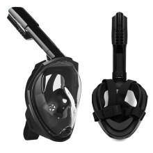 (Noir, L/XL) Masque de snorkeling à visage intégral pour eau peu profonde – masque de plongée pour adultes, adolescents et enfants