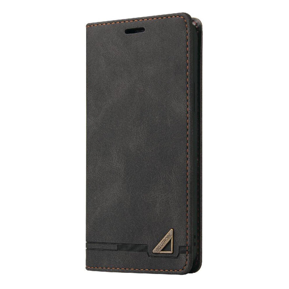 (Black) Case For Xiaomi Redmi K40s Premium Leather Two Card Slots Kickstand Premium Leather Black 764762720278