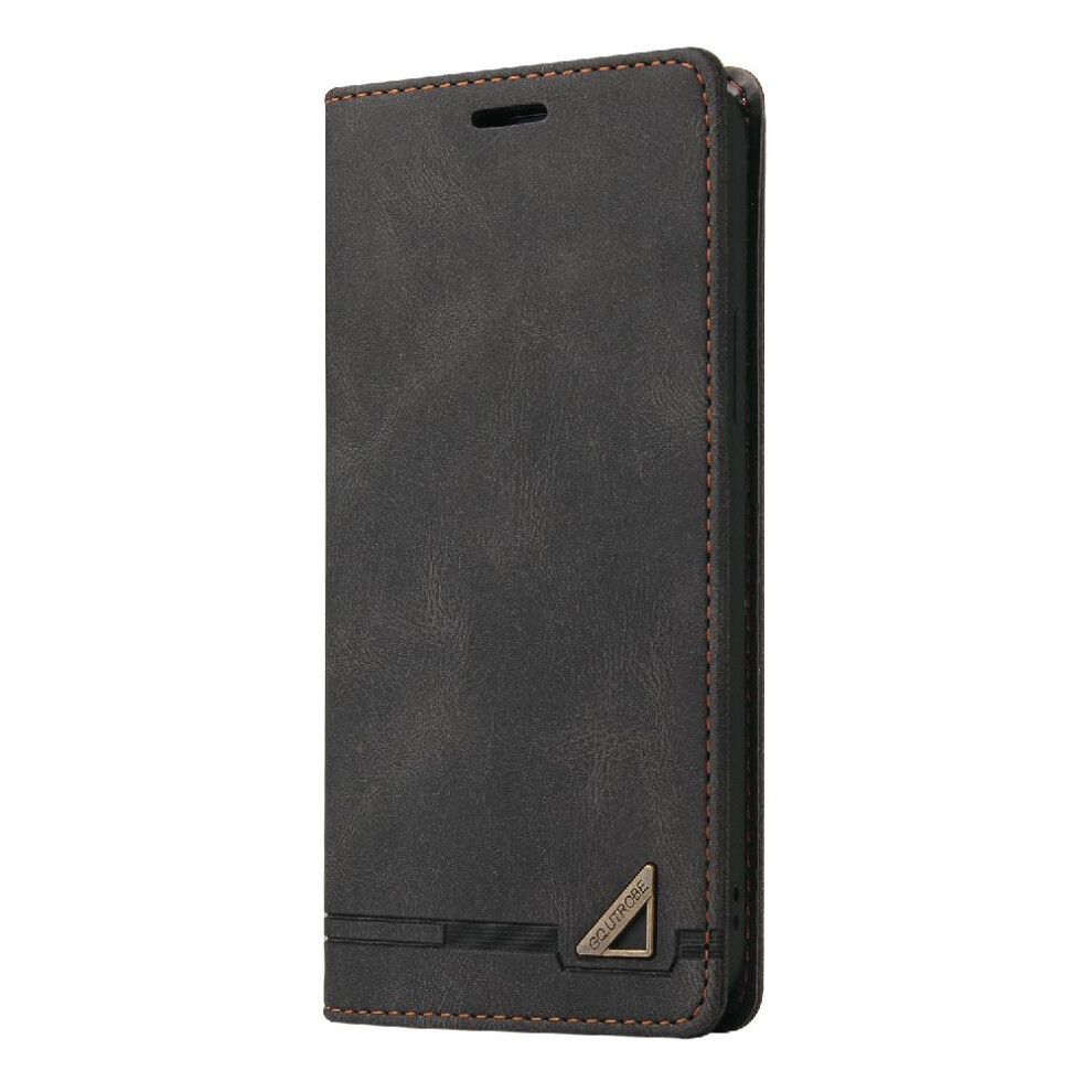 (Black) Case For Xiaomi Redmi 12C Two Card Slots Premium Leather Kickstand Premium Leather Black 764762720391