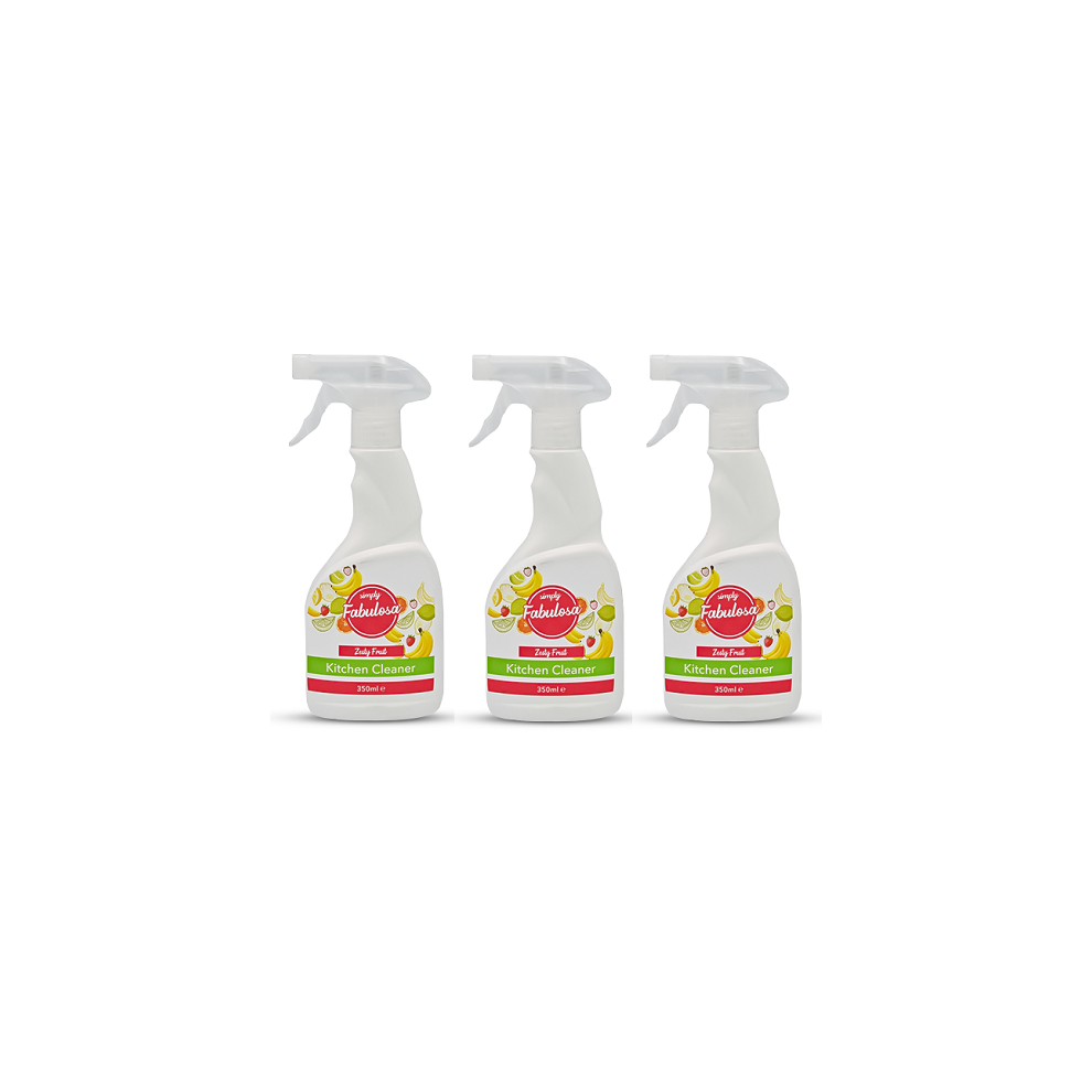 Simply Fabulosa Kitchen Cleaner Zesty Fruits Trigger Spray (3x 350ml) Expiry 7th March 2026