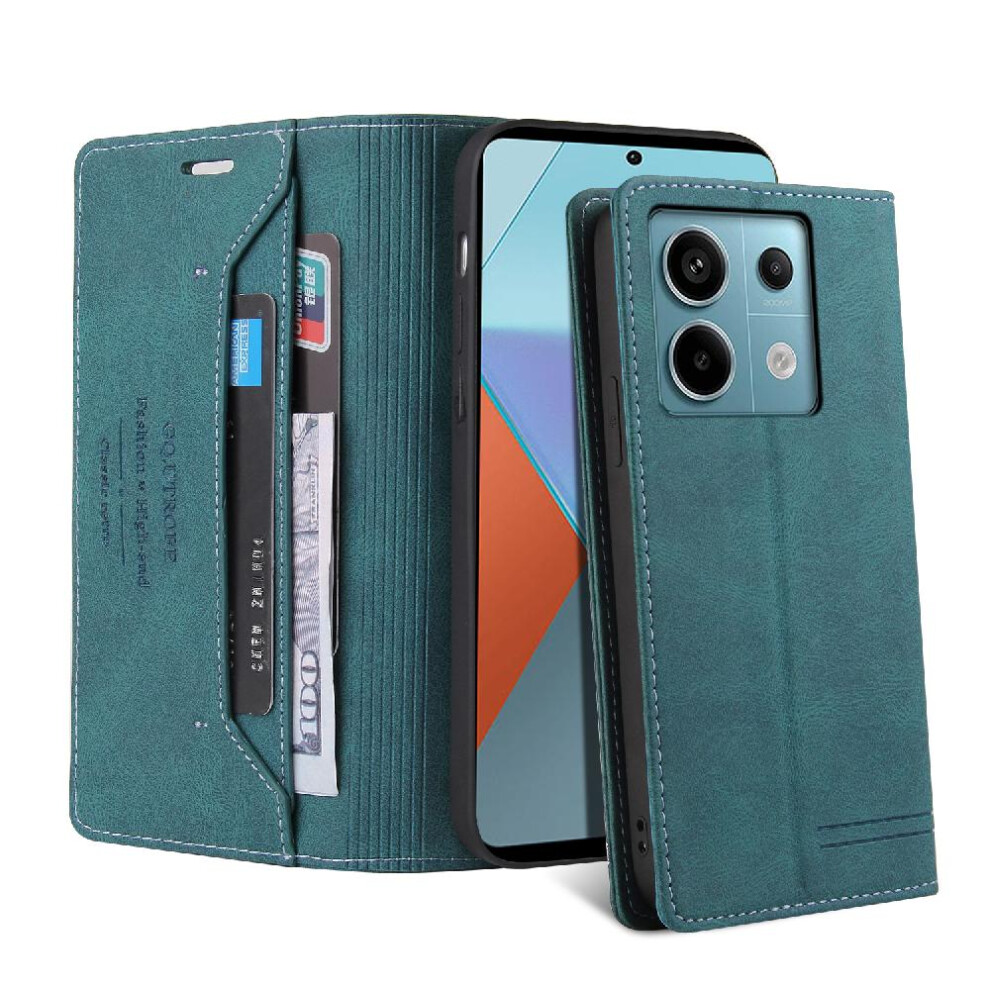 (Green) Case For Xiaomi Redmi 10 5G Two Card Slots Kickstand Premium Leather Premium Leather Green 764762721022