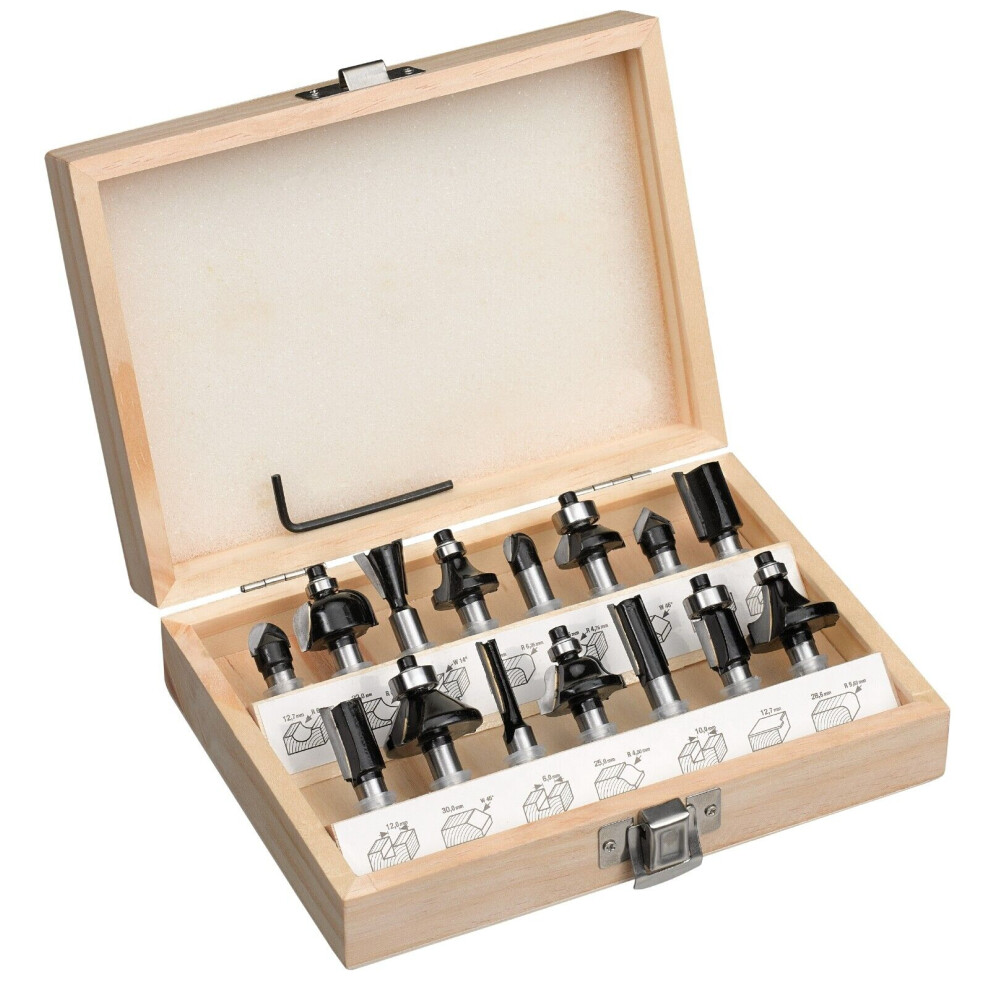 Einhell Carbide Cutter Set 15Pc In Wooden Case Kwb Cutting Tool Accessories