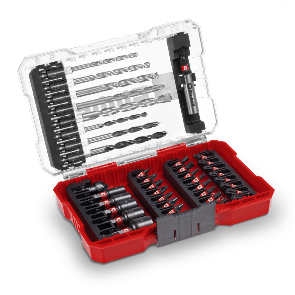 Einhell Universal Impact Drill Bit Set 39 Pieces With M-Case Box Kwb Accessory