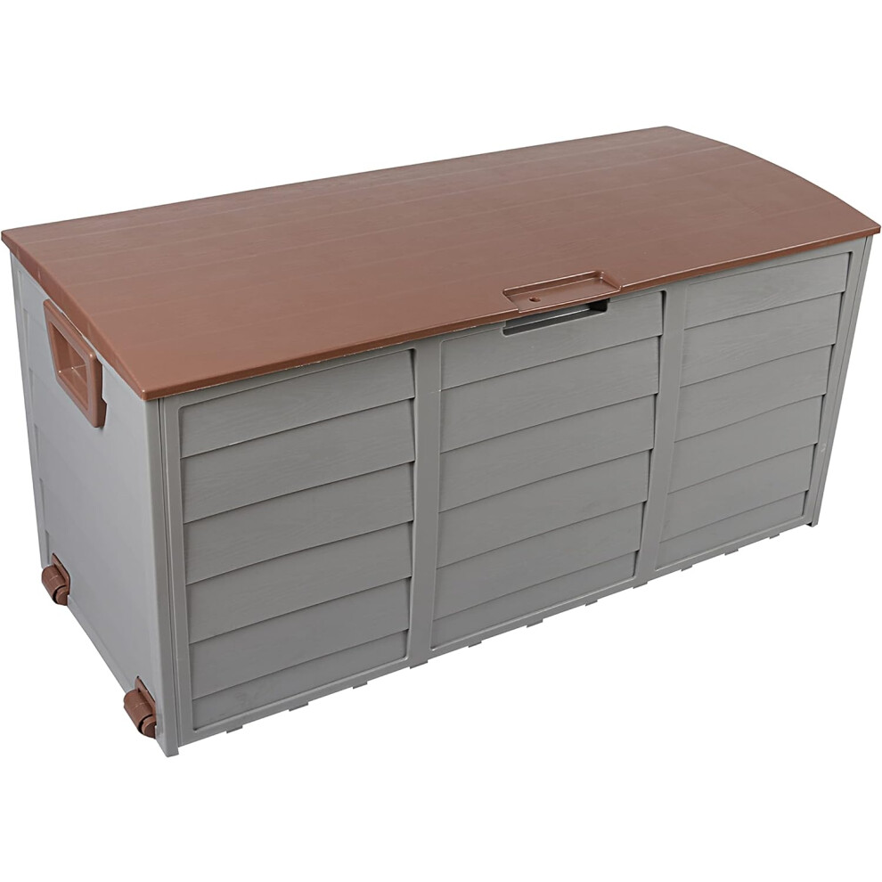 Green 290L Storage Box Garden Outdoor Shed Utility Cushion Chest Truck