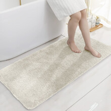 (Cream, 80cm x 150cm (2ft 6" x 5ft)) Non Slip Shaggy Outdoor Large Area Rug Runner Mats