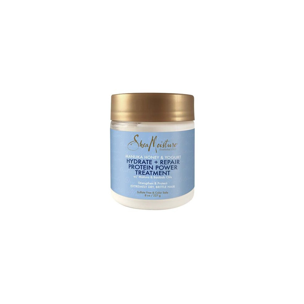 SheaMoisture Manuka Honey & Yogurt Hydrate + Repair Protein Power Treatment Strengthen & Protect Extremely Dry, Brittle Hair 227g