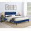 Comfy Living (5ft Kingsize, Blue ) Fabric Bedframe With Padded Headboard Various Sizes And Colours 1