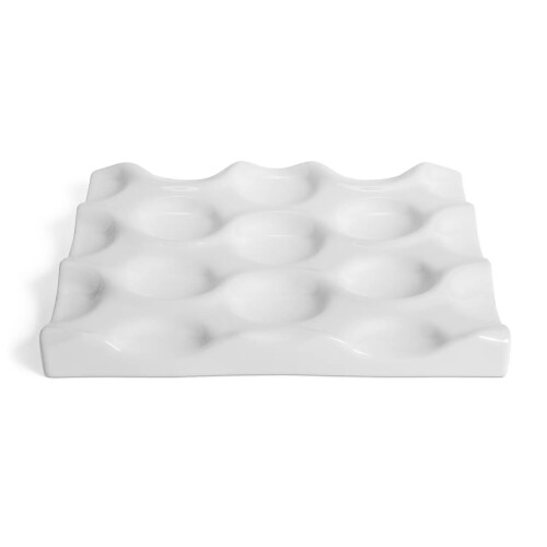 60 Crate Ceramic Fruit Bowl Platter For Limitless Food - White