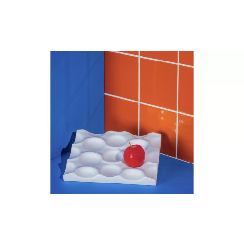 60 Crate Ceramic Fruit Bowl Platter For Limitless Food - White 2