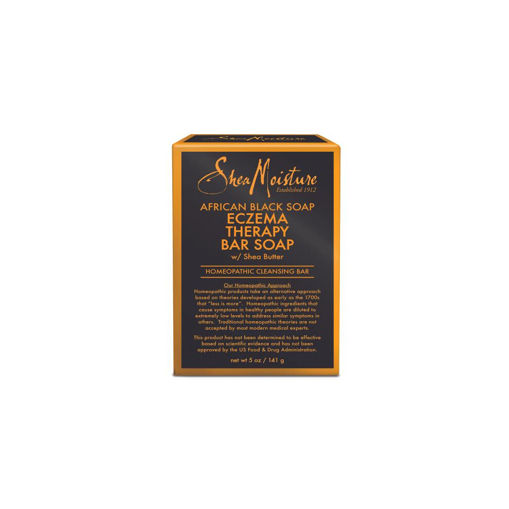 Black Sheamoisture African Soap Eczema & Psoriasis Therapy Bar Soap With Shea Butter Gentle Skin Cleanser Soap