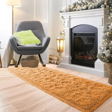 (Yellow, 60cm x 220cm (2ft x 7ft 3")_Runner) Non Slip Shaggy Outdoor Large Area Rug Runner Mats