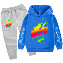 (Grey Blue, 140cm) Preston Playz Kids Hoodie and Pants Set