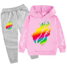 (Grey Pink, 130cm) Preston Playz Kids Hoodie and Pants Set