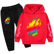 (Black Red, 130cm) Preston Playz Kids Hoodie and Pants Set