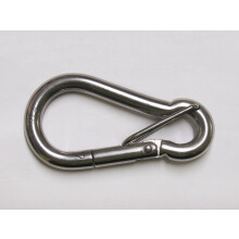 Stainless Steel Carbine Snap Hook with Safety Latch 8MM (Spring Lock)