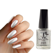 (CL07 Metallic Silver) ArganCare Vegan Nail Polish Quick Dry Long lasting