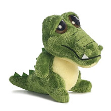 Aurora World Dreamy Eyes Plush Green Gator with Bubble Sound - 17104, 5 inches