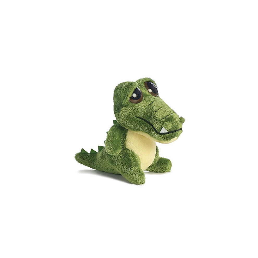 Aurora World Dreamy Eyes Plush Green Gator with Bubble Sound - 17104, 5 inches