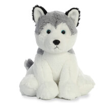 Aurora Cuddly Husky Stofftier Kuscheliger Komfort Kuscheln ohne Ende Grau 14 Zoll
