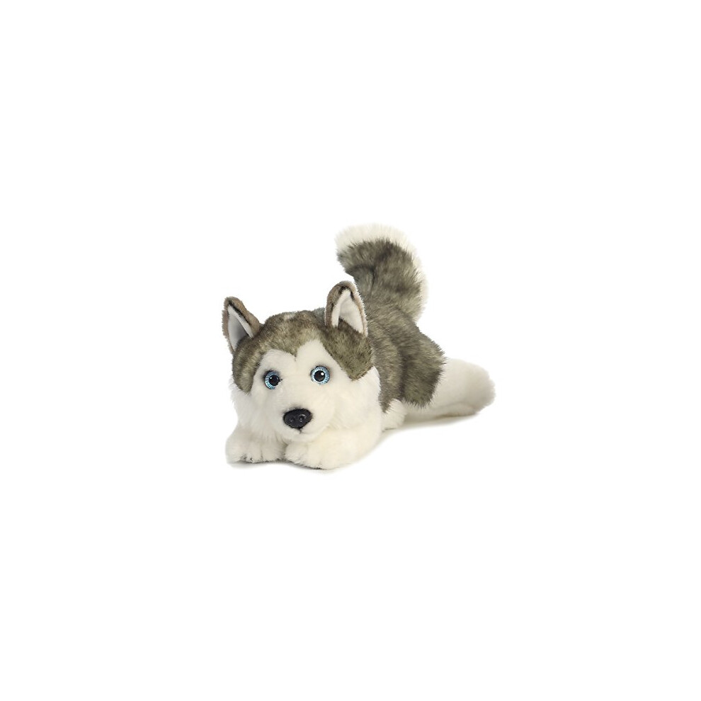 Aurora? Adorable Miyoni? Lying Husky Stuffed Animal - Lifelike Detail - Cherished Companionship - Gray 11 Inches