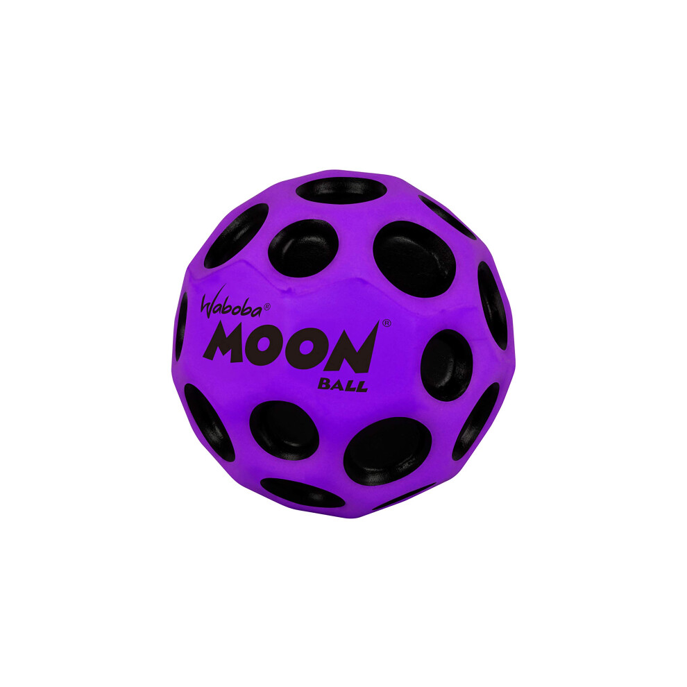 Waboba Moon Ball - Super High Bouncing Ball - Neon coloured Indoor and Outdoor Ball Ages - Make Pop Sounds - Easy to grip , Purple - (65 mm)