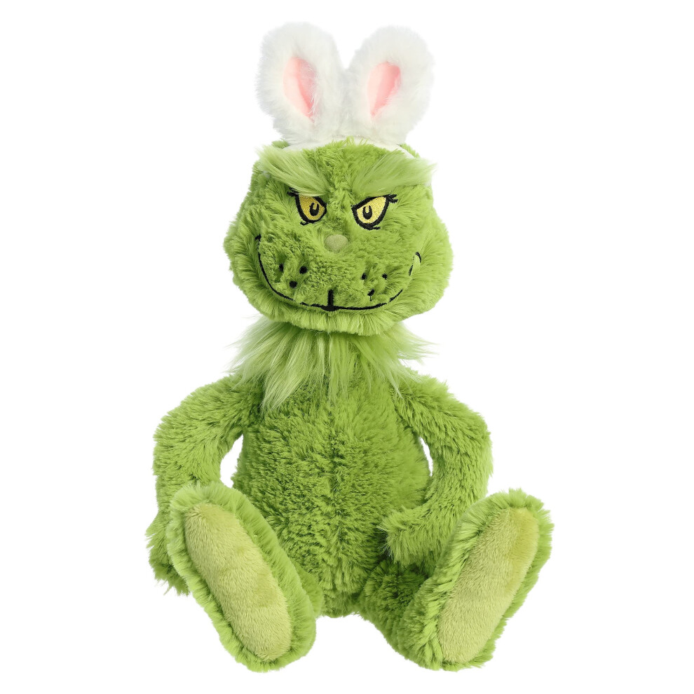 Aurora? Whimsical Dr. Seuss? Bunny Grinch Stuffed Animal - Magical Storytelling - Literary Inspiration - Green 14 Inches