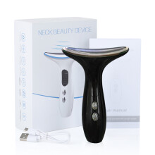 (Black) EMS Neck Beauty DeviceMicro-current Firm and Rejuvenating Skin Ion