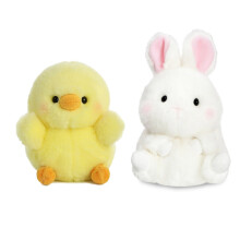 Aurora-Bundle mit 2 5-Zoll-Sitzsack-Kuscheltieren: Chickadee Chick und Bunbun Bunny