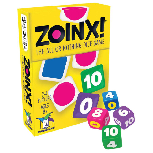 Gamewright Zoinx - All eller Nothing Dice Game Multi -Colored 5 """"
