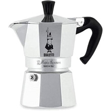 Bialetti - Moka Express: Iconic Stovetop Espresso Maker, Makes Real Italian coffee, Moka Pot 1 cup (2 Oz - 60 Ml), Aluminium, Silver