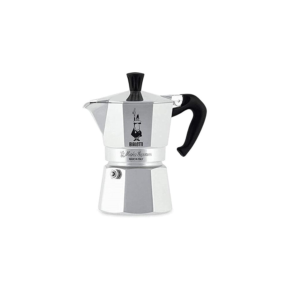 Bialetti - Moka Express: Iconic Stovetop Espresso Maker, Makes Real Italian coffee, Moka Pot 1 cup (2 Oz - 60 Ml), Aluminium, Silver