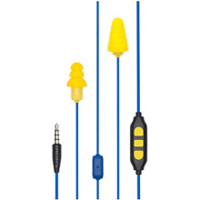 Plugfones Guardian Plus flbe helyezheto fldug Earbud Hybrid - Zajcskkento flhallgat zajszigetelo mikrofonnal s kezeloszervekkel (srga s kk)
