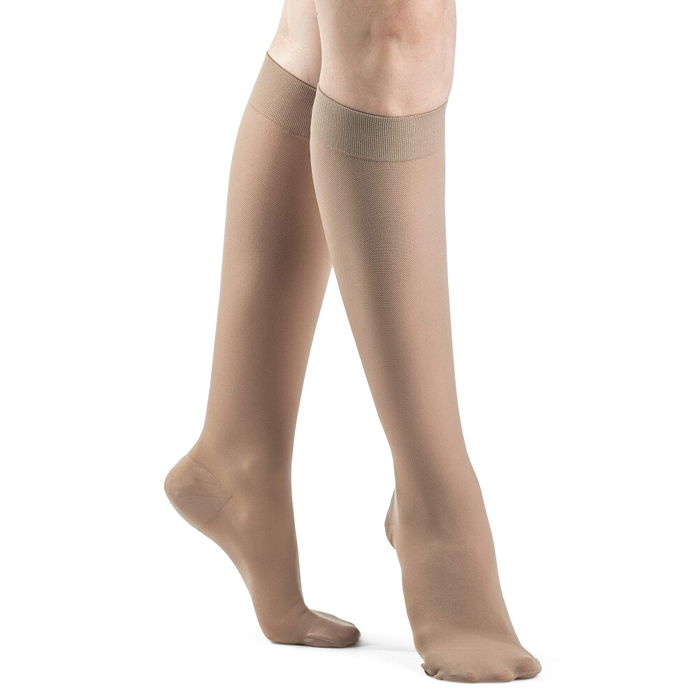 Sigvaris Women?? Dynaven Closed Toe Calf-High Socks 20-30Mmhg