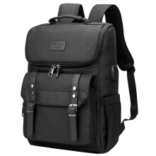 YALUNDISI Vintage Rugzak Reis Laptop Rugzak met USB Oplaadpoort voor Dames & Heren