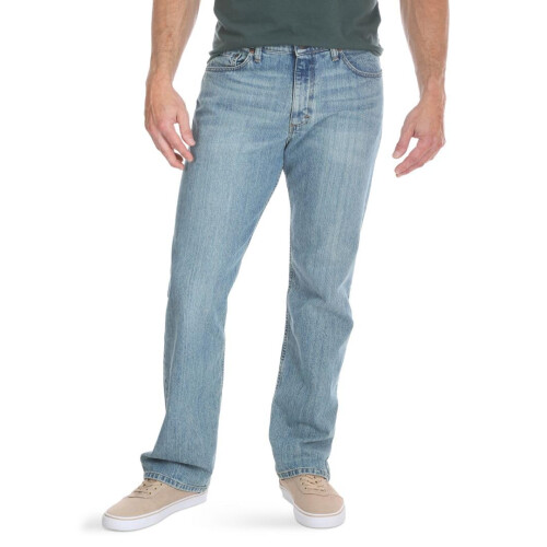 Wrangler Authentics Men's Regular Fit Comfort Flex Waist Jean, Chalk ...