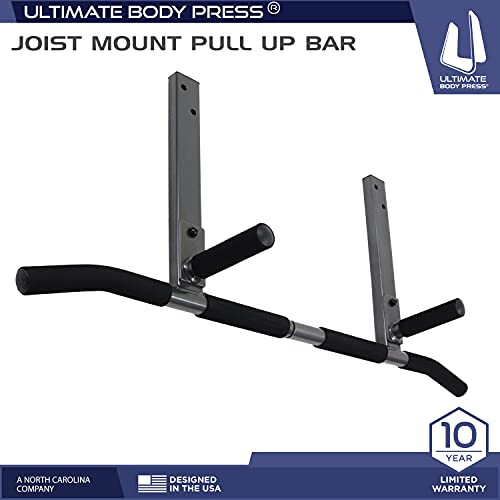 Joist Mount Pull Up Bar med Extra Utrustning och Monteringmall av Ultimate Body Press 1