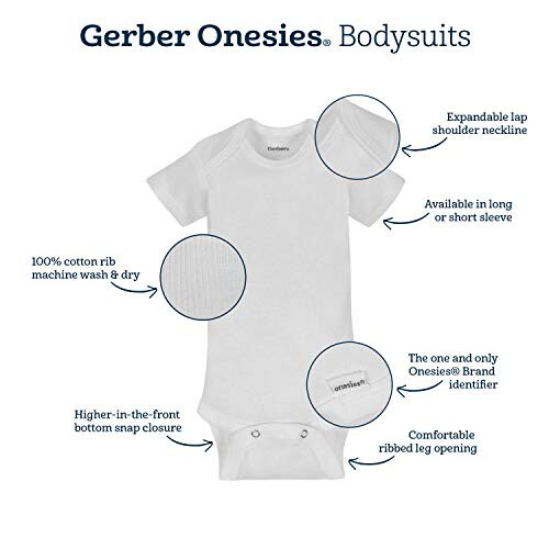 Gerber Gerber Baby 5-Pack Στεγανές Φόρμες, Λευκό, 5T 2