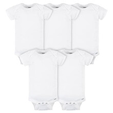 Gerber Baby 5-Pack Στεγανές Φόρμες, Λευκό, 5T