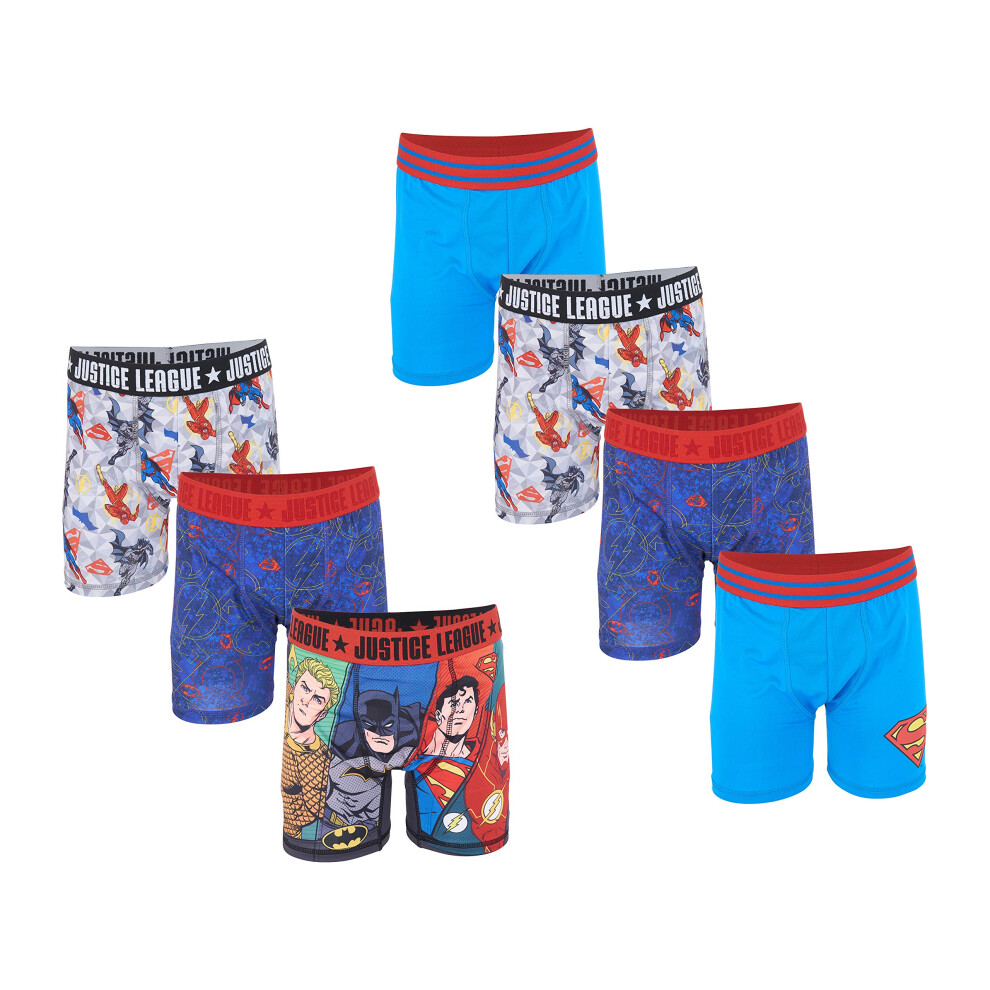 Dc comics Boys Justice League Underwear Multipacks Boxer Briefs, Jlathleticbxrbr7pk, 6 US