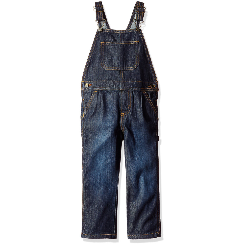 Wrangler Authentics Boys' Toddler Classic Denin Overall, Ocean Deep, 4T