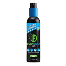 FunkAway Odor Eliminating Spray for Shoes, Skates, Work Boots & More, 8 oz., Extreme Odor Eliminator, Perfect for Stinky Stuff You Can't Put in the Wa